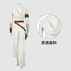 Film Star Wars: The Rise of Skywalker Rey Cosplay Kostüm weißer Anzug