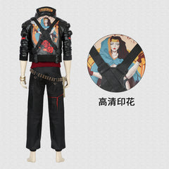 Game Cyberpunk 2077 Jackie Welles Cosplay Kostüm volles Set Punk Jacke Hose Anzug