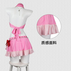 Game FF7 Final Fantasy 7: Rebirth Aerith Gainsborough Cosplay Kostüm Rosa Badeanzug Weiblich