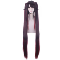 Genshin Impact Hutao zweizöpfiger Verlauf Cosplay-Perücke 120cm