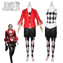 Joker Harley Quinn Cosplay Kostüm Set