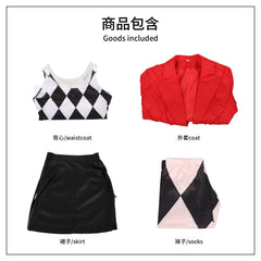 Joker Harley Quinn Cosplay Kostüm Set