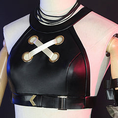 LOL League of Legends Battle of the Twin Cities Jinx cosplay Kleidung Spiel Kleidung voller Satz