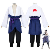 Naruto Shippuden Sasuke Uchiha Cosplay Kostüm Komplett-Set Weiß