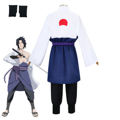 Naruto Shippuden Sasuke Uchiha Cosplay Kostüm Komplett-Set Weiß