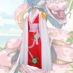 One Piece Boa Hancock die Schlangenkönigin Cosplay Kleidung rot Cheongsam Anzug