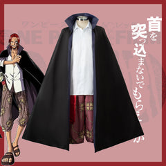 One Piece Shanks Cosplay Kleidung Hemd Jacke Kostüm komplettes Set