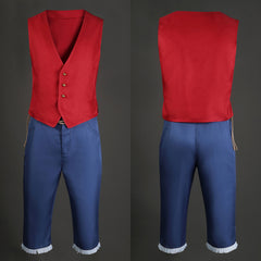 Live-Action-Film One Piece Luffy Kostüm Hut gesamtes Cosplay Kostüm Set