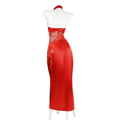 Resident Evil 4 Remake Ada Wong Cosplay Kostüm komplettes Set Chinesisches Cheongsam