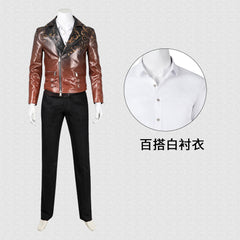 Resident Evil 4 Remake Luis Serro Cosplay Kostüm Lederjacke Jackenset
