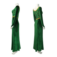 Shrek the Musical Princess Fiona Cosplay Kostüm Grün Langes Kleid