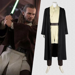 Film Star Wars Episode 1-The Phantom Menace:Qui-Gon Jinn Cosplay Kostüm Umhang Set