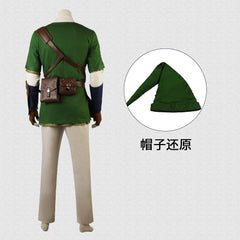 The Legend of Zelda Twilight Princess Link cosplay kostüm voll grün set