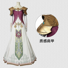 The Legend of Zelda Twilight Princess Prinzessin Zelda Cosplay Kostüme voller Satz von Hof Kleidern