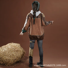 Alma Monster Hunter Wilds Outfit Cosplay Kostuem Damen Braun Gruen