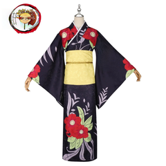 Tamayo Demon Slayer Kimono-Set Cosplay Kostuem Damen Lila