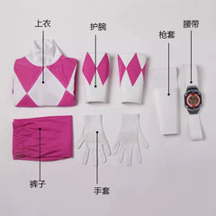 Kimberly Power Rangers Jumpsuit Cosplay Kostuem Damen Rosa