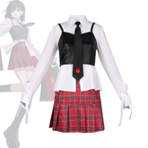 Qiao Ling Link Click Karierter Rock Set Cosplay Kostuem Damen