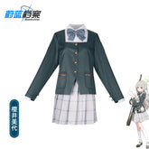Mio Blue Archive JK-Uniform Cosplay Kostuem Damen Blau