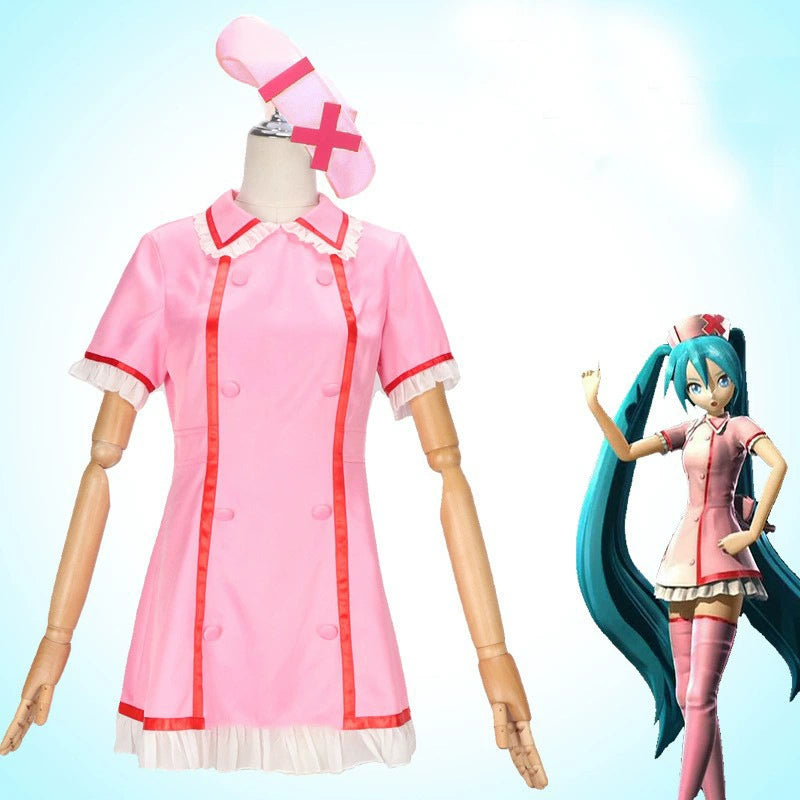 Krankenschwester Vocaloid Vocaloid Krankenschwester Set Cosplay Kostuem Damen