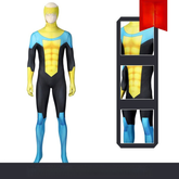 Mark Grayson Invincible Heldenanzug Cosplay Kostuem Damen Schwarz