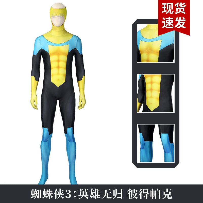 Mark Grayson Invincible Heldenanzug Cosplay Kostuem Damen Schwarz