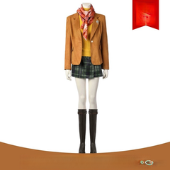 Ashley Resident Evil Outfit Cosplay Kostuem Damen Gruen Gelb