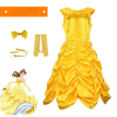 Belle Disney Gelues Ballkleid Cosplay Kostuem Damen