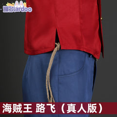 Luffy One Piece Outfit-Set Cosplay Kostuem Damen Rot