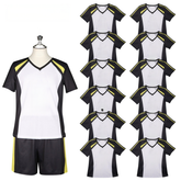 Bokuto Haikyuu Volleyball-Set Cosplay Kostuem Damen Weiß Schwarz
