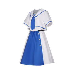 Hoshino Ichika Project Sekai Schuluniform Cosplay Kostuem Damen Blau Weiß