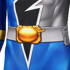 Ryusoulger Power Rangers Anzug Cosplay Kostuem Damen Blau Gold