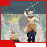 Inosuke Hashibira Demon Slayer Kostüm-Set Cosplay Kostuem Damen Schwarz Blau