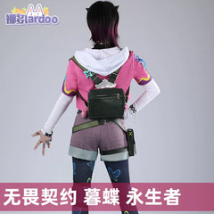 Clove Valorant Streetwear-Set Cosplay Kostuem Damen Rosa