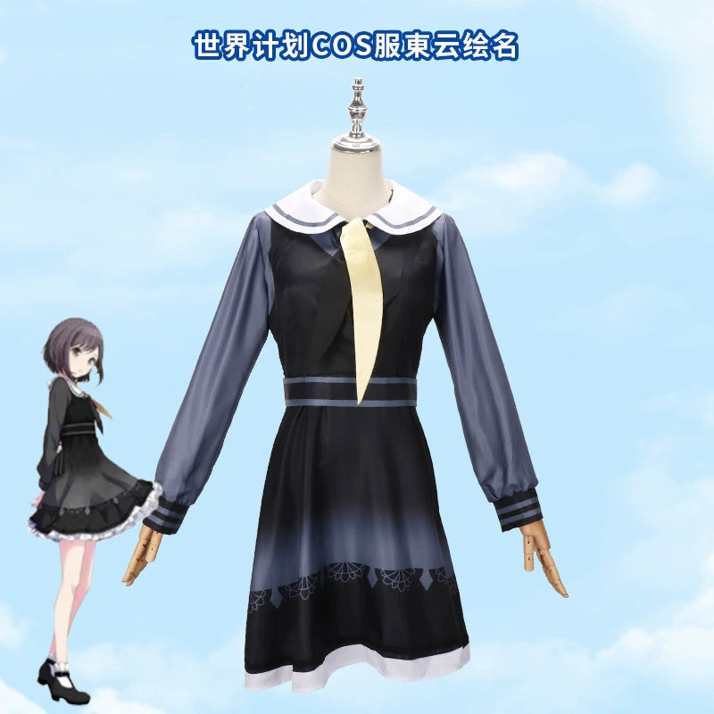 Project Sekai 25-ji Bühnen-Set Cosplay Kostuem Damen Dunkelblau