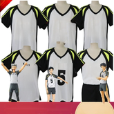 Akaashi und Bokuto Haikyuu Volleyball-Jersey Cosplay Kostuem Damen