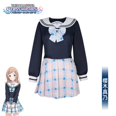 Mano Sakuragi The Idolmaster Schul-Idol-Uniform Cosplay Kostuem Damen