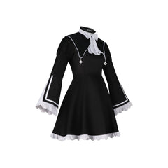 Shinonome Ena Project Sekai Nonnen-Kleid Cosplay Kostuem Damen Schwarz