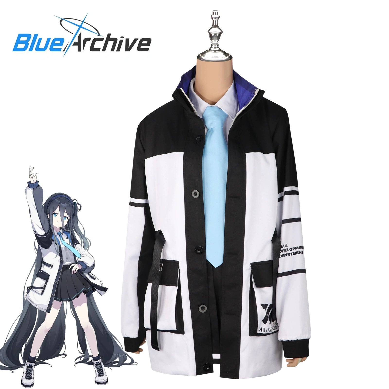 Alice Blue Archive Arbeitsanzug Cosplay Kostuem Damen Blau