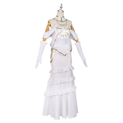 Albedo Overlord Weisses Gothic Kleid Cosplay Kostuem Damen