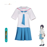 Kaguya Idol Matrosenkleid Cosplay Kostuem Damen Weiß Blau