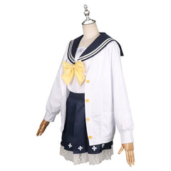Hifumi Blue Archive Matrosen-Uniform Cosplay Kostuem Damen Blau Weiß