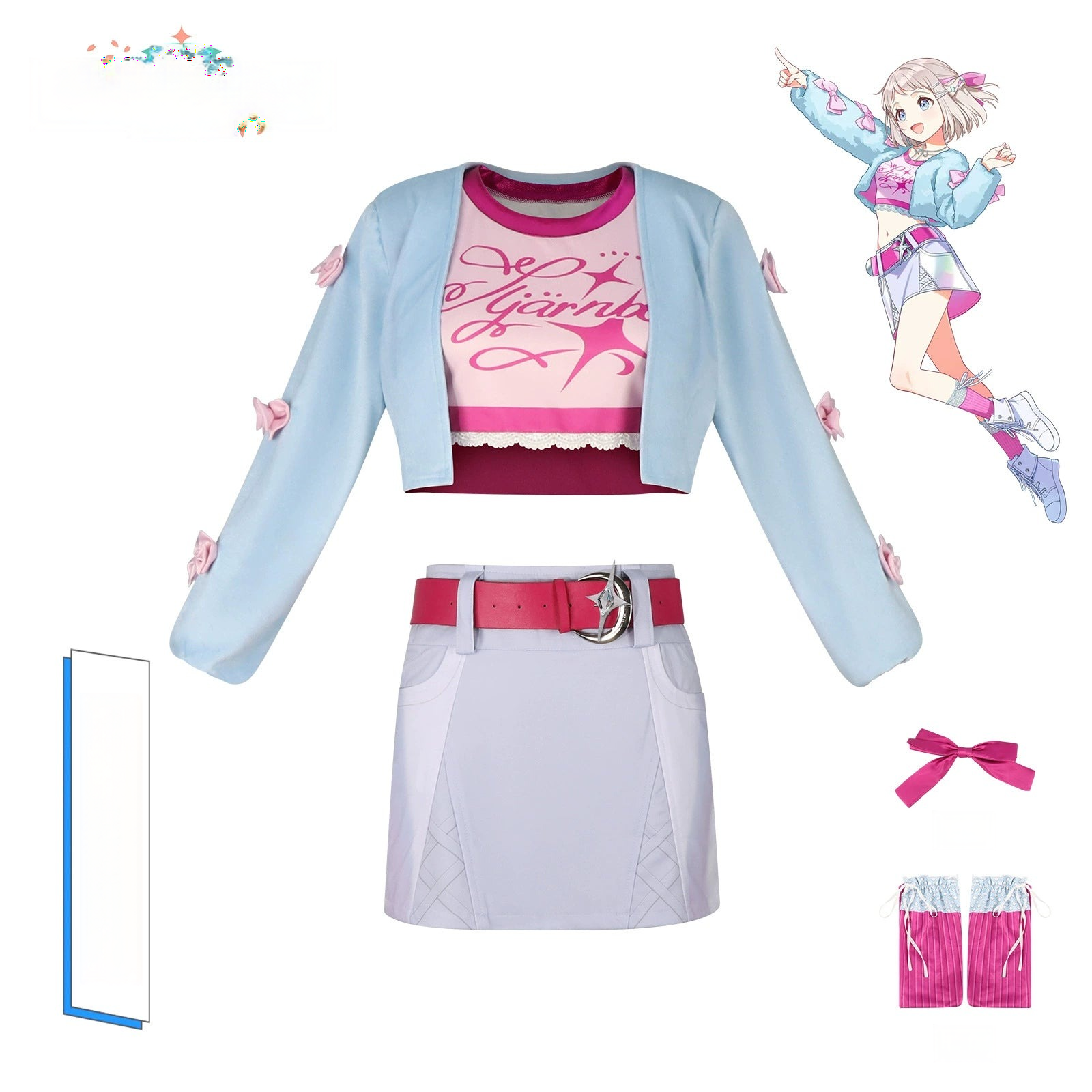 Riria Katsuragi The Idolmaster Suesses Buehnenkleid Cosplay Kostuem Damen