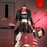 Burnice Zenless Zone Zero Biker-Outfit Cosplay Kostuem Damen Schwarz