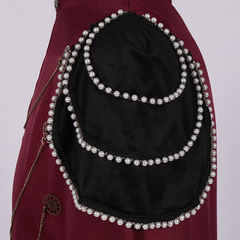 Royal-Umhang – Kapuzencape mit Perlen & Zahnrädern, DAMEN