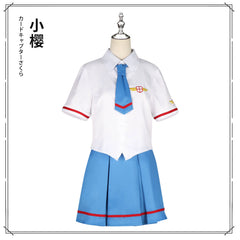 Sakura Clear Card CardCaptor Sakura Sommer-Schuluniform Cosplay Kostuem Damen
