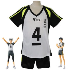 Akaashi und Bokuto Haikyuu Volleyball-Jersey Cosplay Kostuem Damen