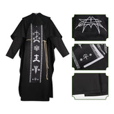 Dark Priest Halloween & Mittelalter Schwarze Kutte Cosplay Kostuem Damen