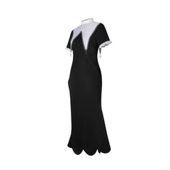 Asahina Mafuyu Project Sekai Nonnen-Kleid Cosplay Kostuem Damen Schwarz