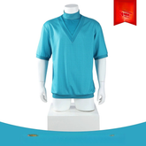 Steve Minecraft T-Shirt-Set Cosplay Kostuem Damen Türkis